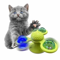 windmill toys portable pet toys cats interactive puzzle training turntable windmill swirling ball toy kitten game cat supply