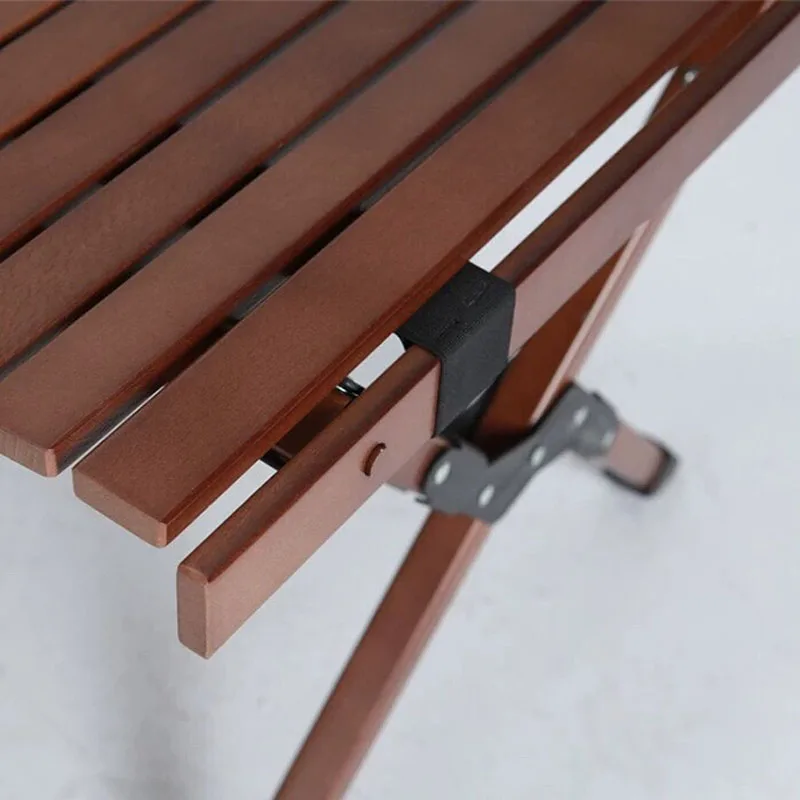 

Outdoor camping picnic wood desk folding egg roll table Walnut portable foldable self-driving tour table