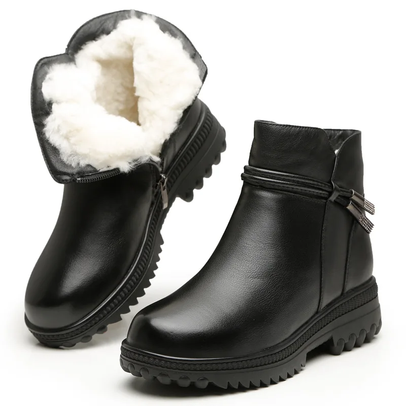 

Women's New Snow Boots Warm Plush Comfortable Side Zipper Ankle Boots Winter Outdoor Lightweight Non-slip Ladies Cotton Shoes