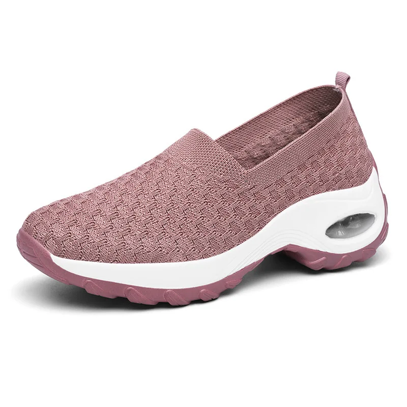 Spring Autumn Women Shoes Casual Beautiful Fashion Outside Comfortable Mesh Shoes Slip-on Round Toe Plus Size Women's Footwear