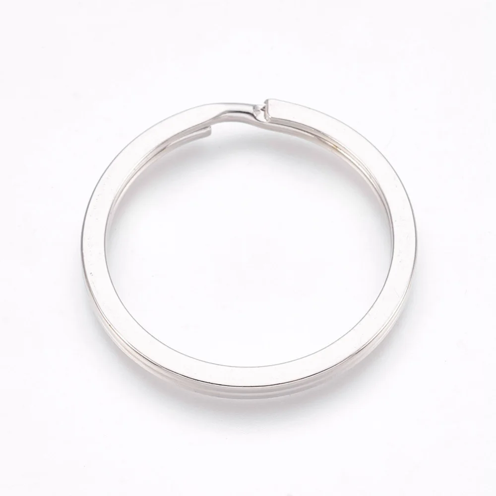 

100 шт., разделенные кольца для ключей из сплава, застежка для ключей, фурнитура для ключей, платина 32 ~ 33x2,5 мм, Внутренний диаметр: 26 мм, для мод...