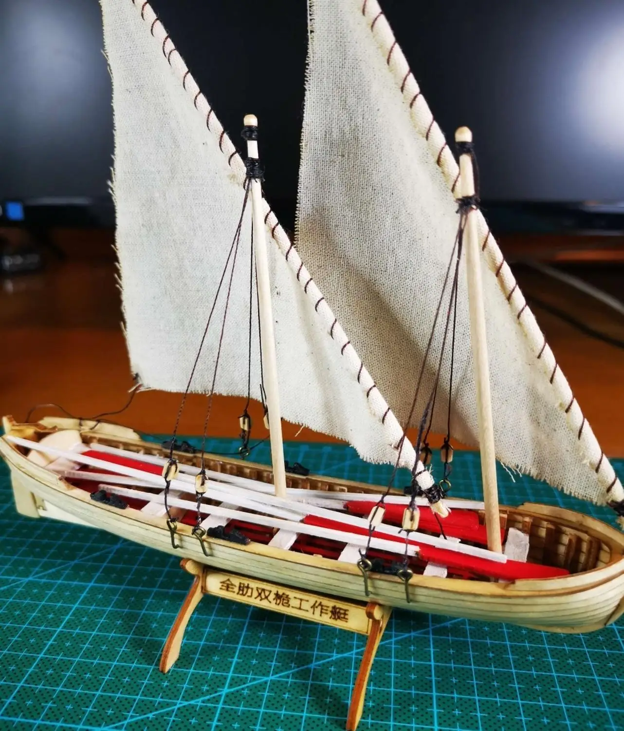 Деревянная модель корабля строительные наборы двойная мачта парусная лодка DIY |