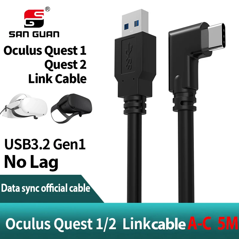 Правый угол колено длиной 5 метров Тип USB с разъемами типа C и кабель 3 м для