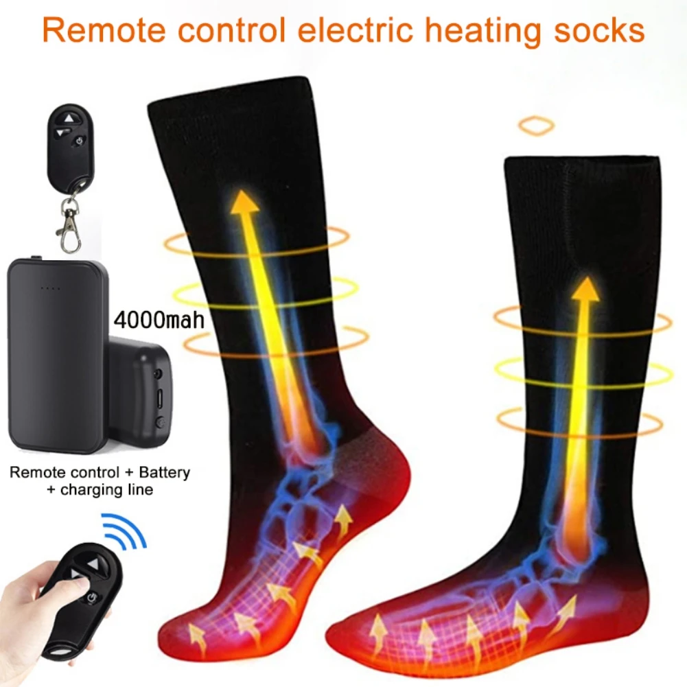 

Cycling Camping Washable Heated Socks Battery Thermal Electric Sock for Winter Outdoor Sports Men Women Skiing Hiking Warm Socks