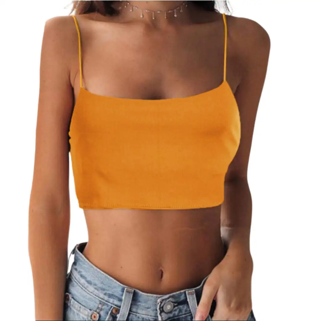 

Sexy Lady Camis Tank Top Strappy Bustier Bra Crop Top Bralette Singlet Shirt Sportwear S-XL Casual Vest Sexy Women's Clothing