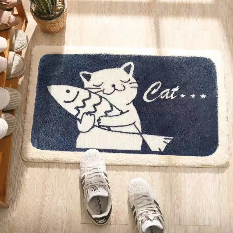 

Fluffy Carpet Bathroom Absorbent Carpet Cartoon Carpet Cute Bathroom Door Mat Hairy Carpet Area Carpet Household Floor Mat