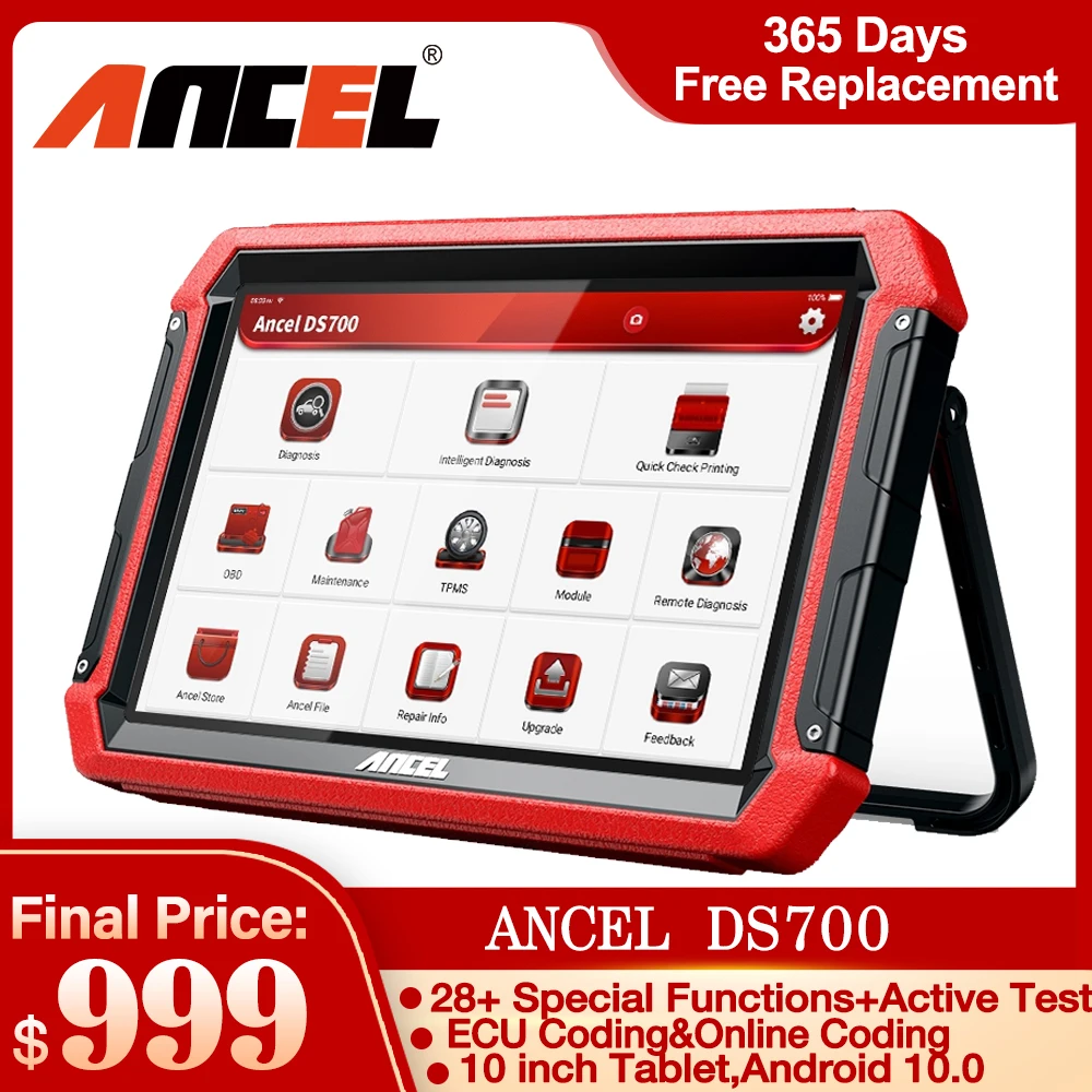 

ANCEL DS700 OBD2 Diagnostic Scanner Automotive OBD Auto Diagnostic Tool with IMMO AF AT Airbag ODO Reset Auto VIN Scan Tools