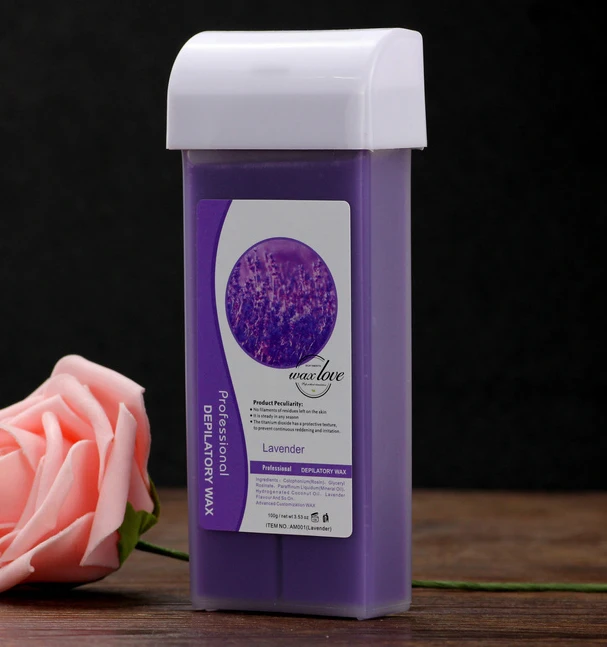 Lavender Воскоплав эпилятор воск для удаления волос Эпилятор восковой картридж 100 мл воск для депиляции тела/лица восковые полоски депиляция - Цвет: Lavender