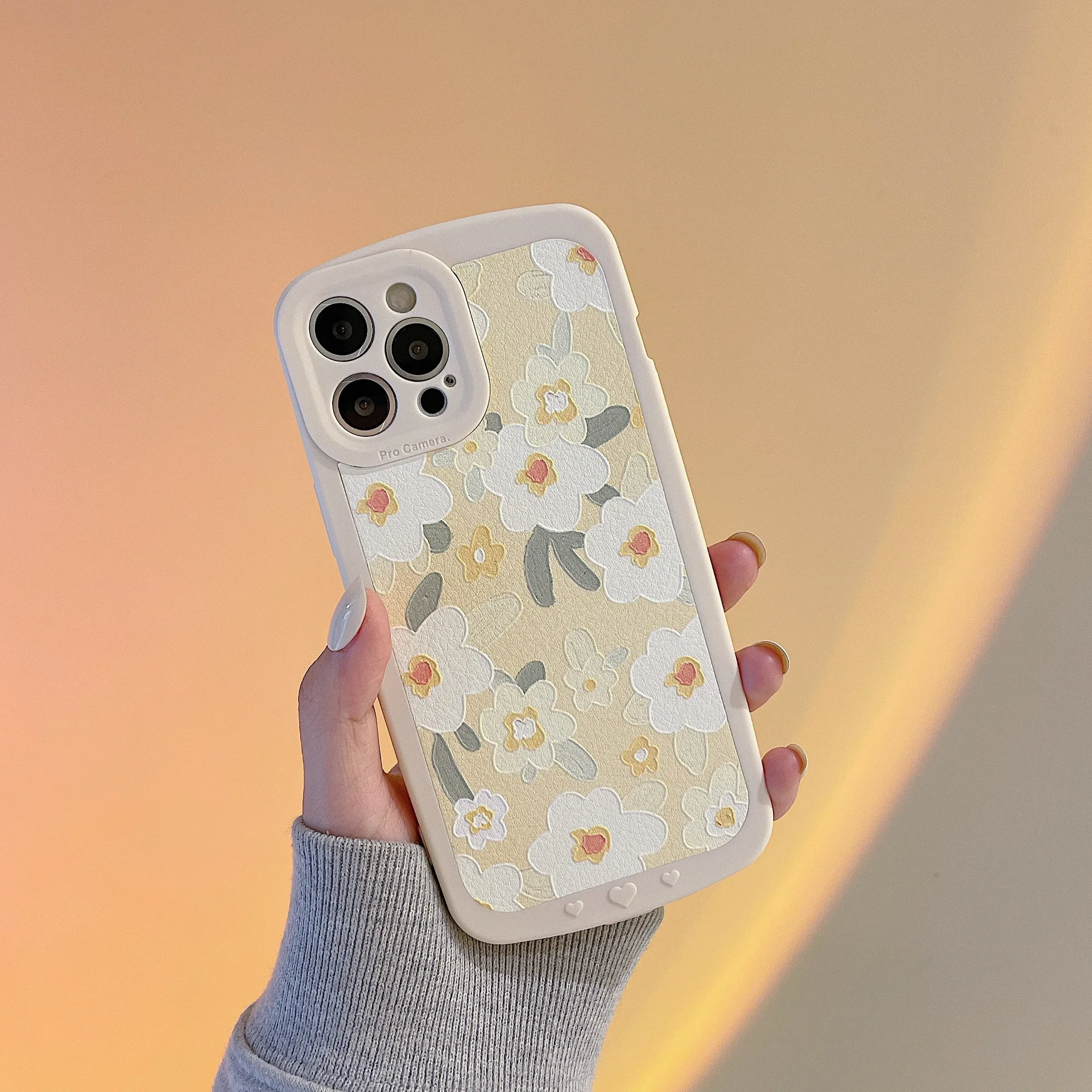 

Flowers Pattern Cell Phone Case For iPhone 11 12 13 ProMAX 13 12Mini X XR XS XS MAX Shockproof Silica Gel Protection Back Covers