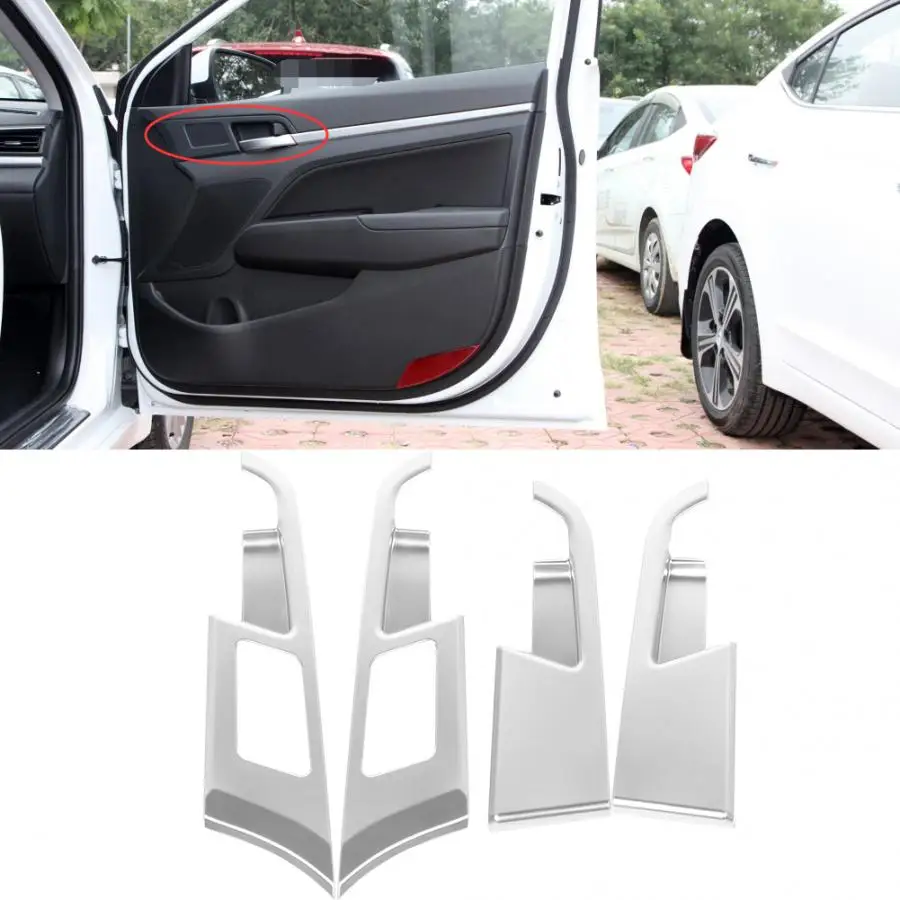 4 шт./компл. ABS накладка на внутреннюю дверную ручку наклейка для отделки подходит