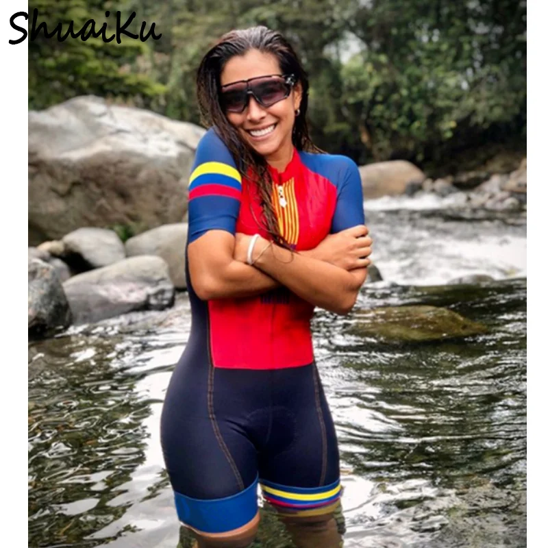 

2021 Women's Cycling Jersey Riding Clothes Pro Team Triathlon Suits Skirt Skinsuit Jumpsuit Maillot Cycling Ropa Ciclismo Sets