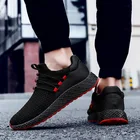 Кроссовки мужские сетчатые, дышащие кеды на шнуровке, плоская подошва, повседневные брендовые, весна-осень