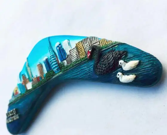 Смола Австралия Перт лебедь река магнит на холодильник туристический сувенир