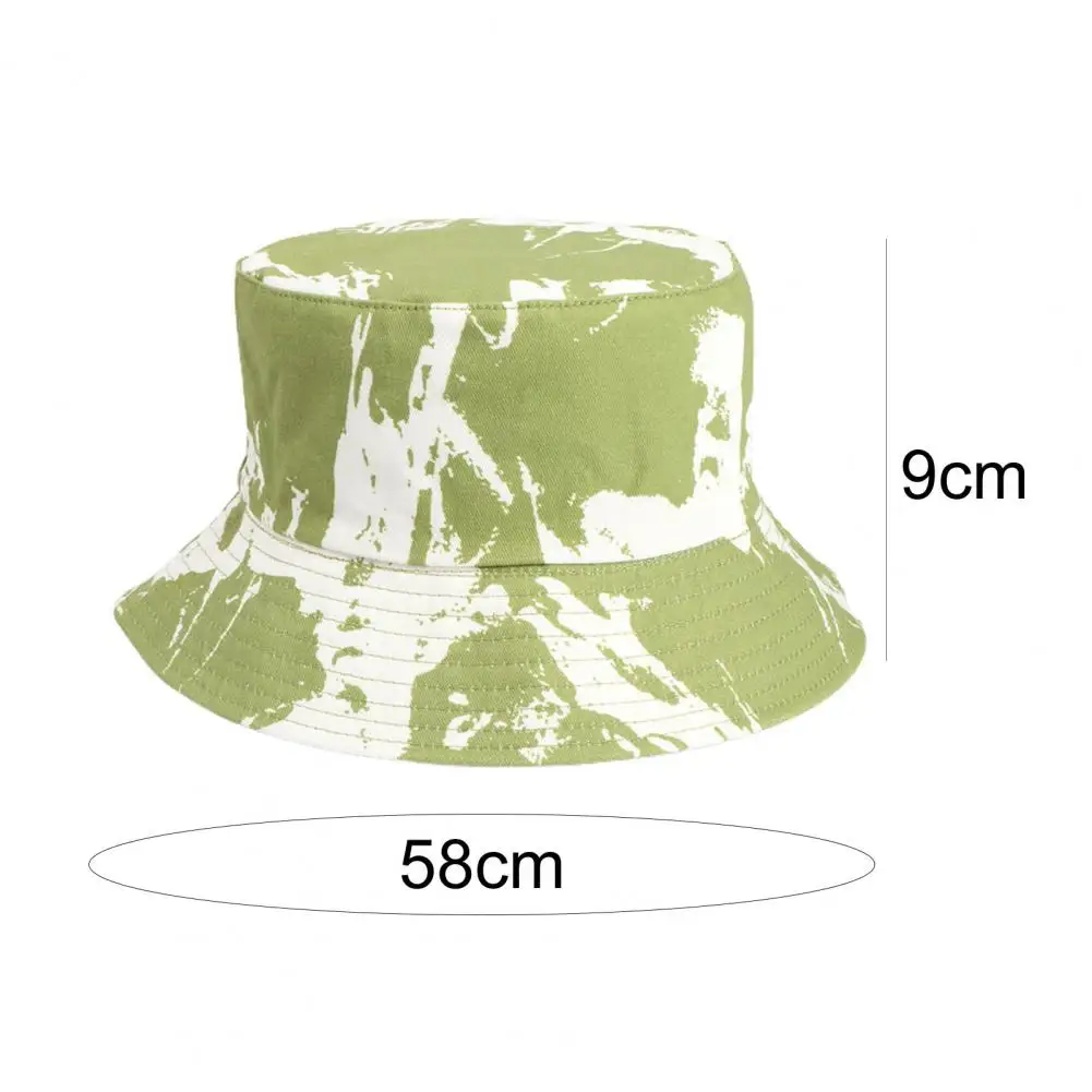 

Summer Tie Dye Sun wide brim bucket hat Protection Double Sided Wide Brim Foldable Fishing Cap Bucket Cap Fashion Accessories