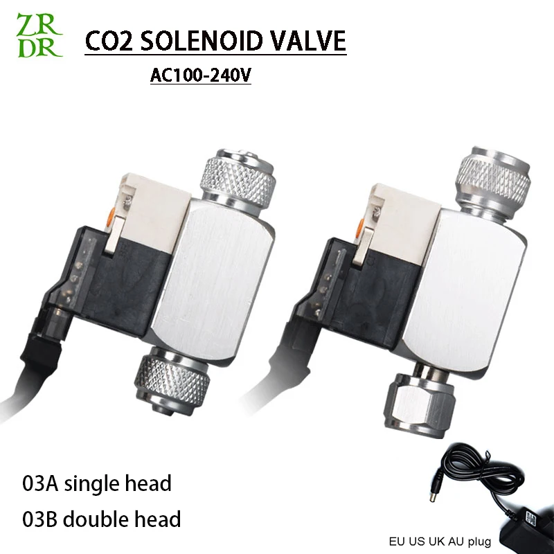 Садок для рыбы AC100 240V низкая Температура CO2 электромагнитный клапан