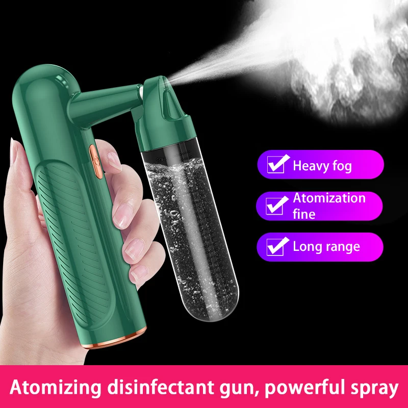 

Household Portable Wireless Handheld Atomization Disinfection Fog Machine Machine USB Charging Nano Disinfection Spray Gun QBMY