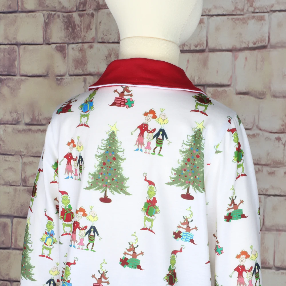 Детские рождественские пижамы Футболки Одинаковые комплекты для семьи Одежда