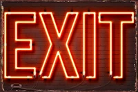 exit neon sign wall decor room decoration retro vintage metal sign tin sign tin plates for art home club man cave cafe pub