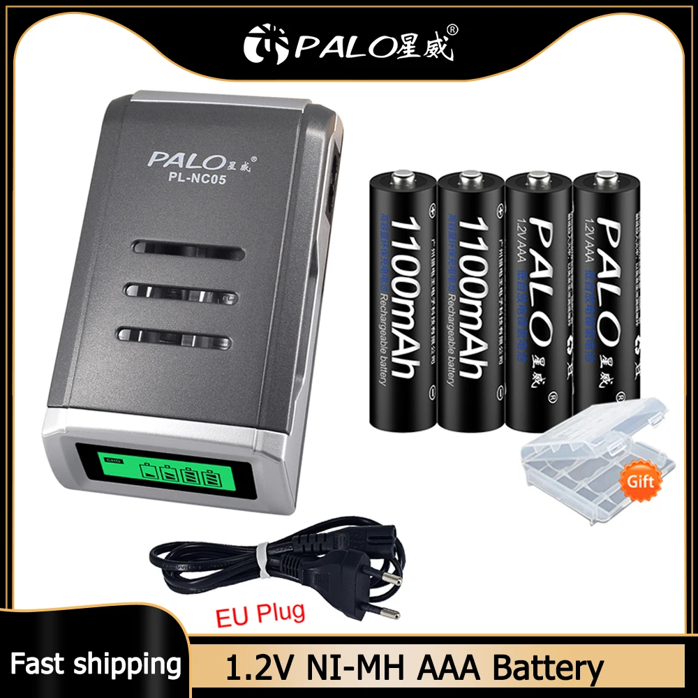 Аккумуляторная батарея PALO 1 2 в Ni MH AAA аккумуляторная nimh aaa аккумуляторы умное