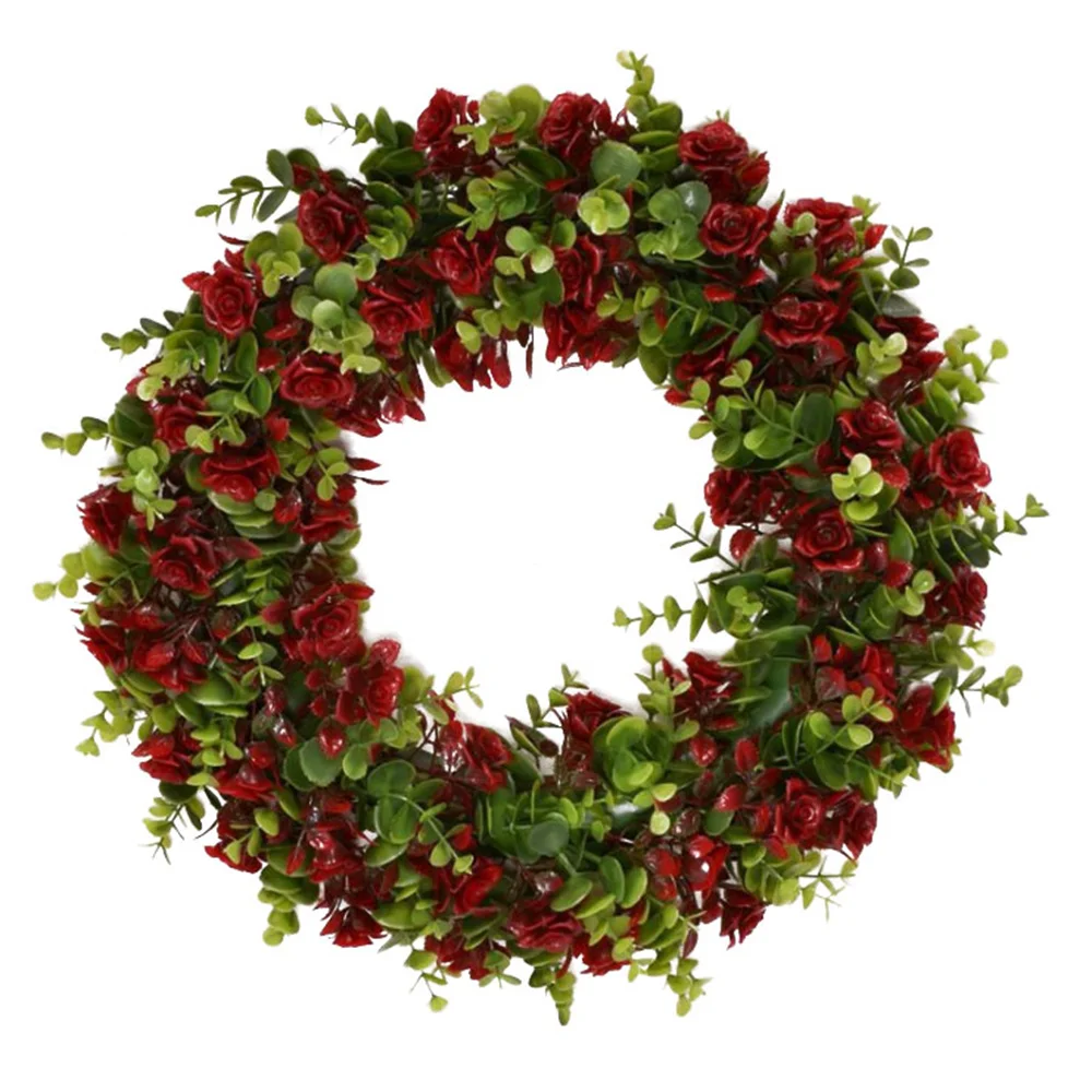 Новый искусственный венок цветок украшение для двери кольцо с травой