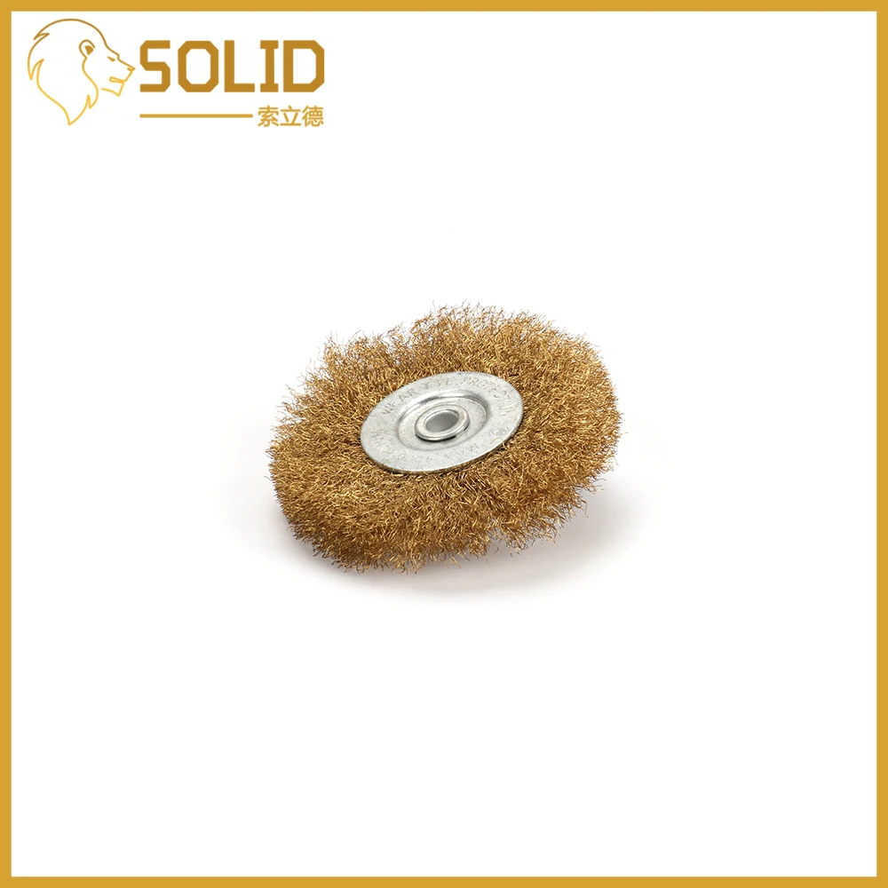 Латунные проволочные колеса 150/200/250 мм плоские латунные стальные щетки для