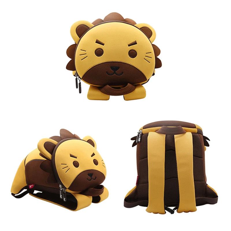 2019 New Children School Backpacks Cartoon Lion Kids School Bags for Girls Boys Toddler Child Animals Backpacks Mochila Escolar