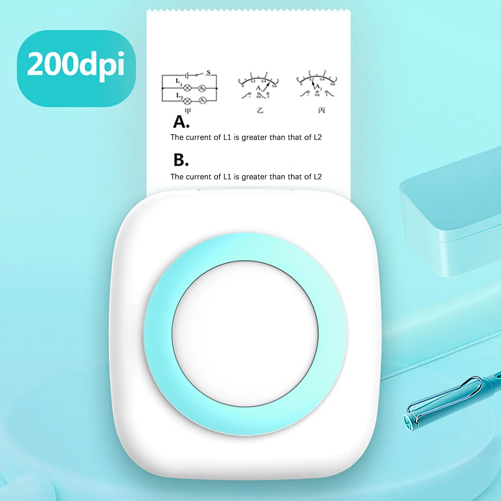 Карманный термопринтер портативный беспроводной BT Connect 200 точек/дюйм