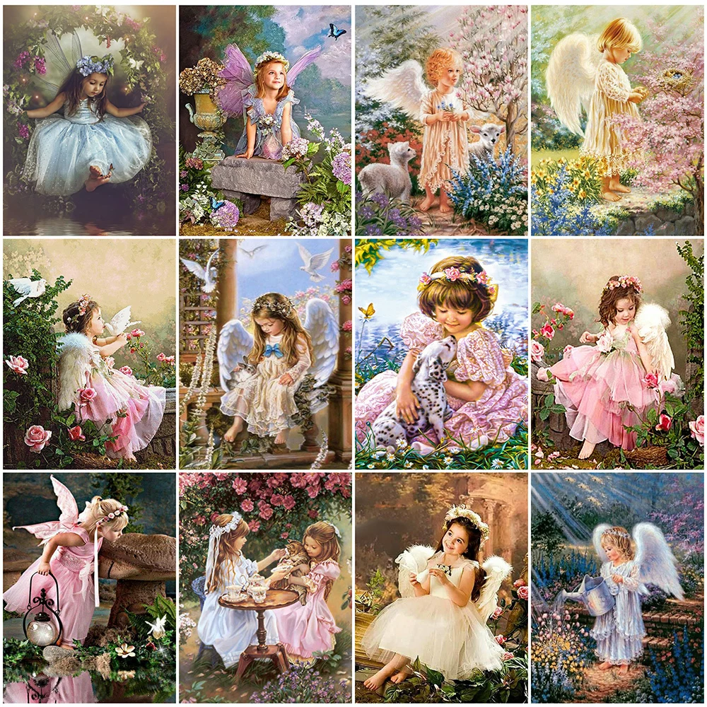 

MomoArt Алмазная вышивка ангел полная площадь Алмазная мозаика рукоделие Алмазная Живопись девушка вышивка крестом наборы украшения для дома