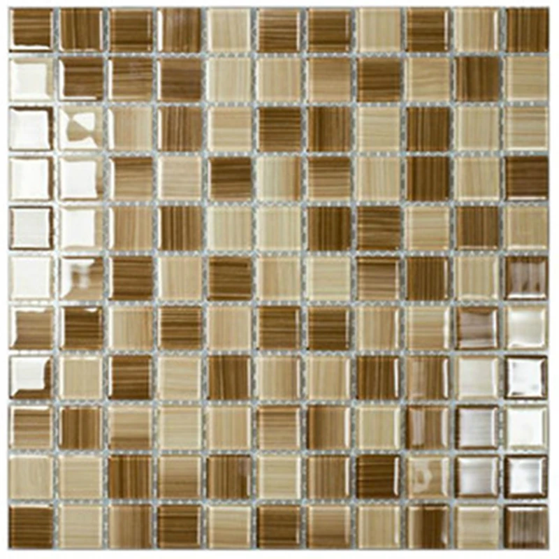 Ручная роспись синий стеклянная мозаика настенная плитка кухня щитка ванна