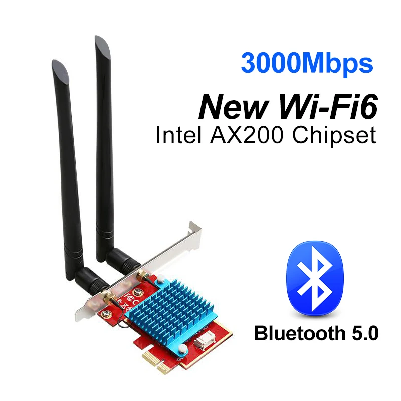 Wi fi 6 адаптер AX200 3000 Мбит/с 2 4 ГГц 5 ГГц|Сетевые карты| |