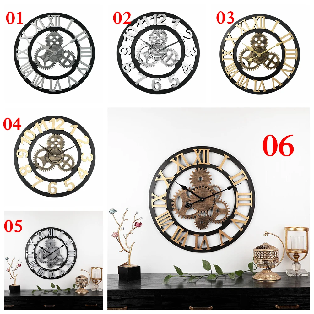40/50 см ретро римские цифровые часы Европейский стиль управление временем