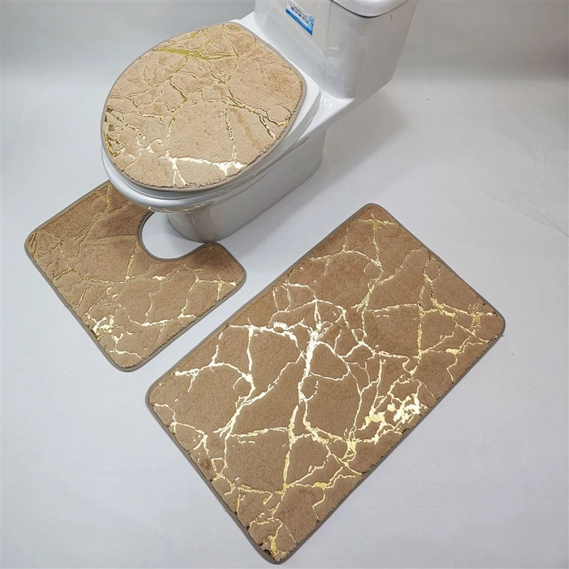 gold printing rugs for bedroom mechanical wash geometric print rug and carpets for home living room bathroom toilet mats set free global shipping