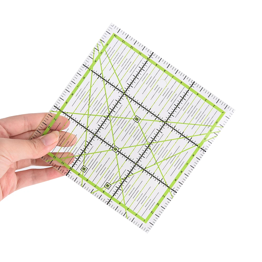 

15x15cm Transparent Quilting Sewing Patchwork Ruler Cutting Tool Tailor Craft G03 Drop Ship