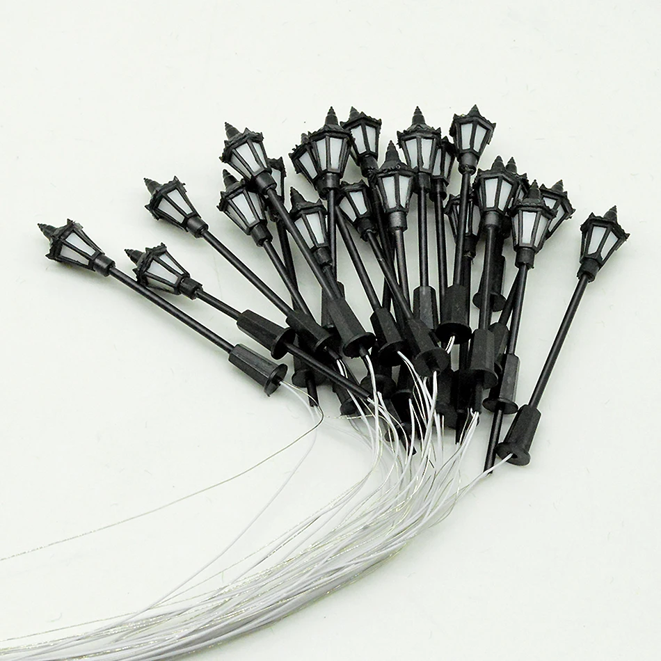 30 шт. модель железнодорожного поезда Светодиодная лампа 3 в уличная 7 см Хо ОО