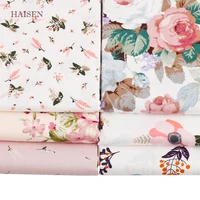 6pcslotnew pink floral series twill cotton fabric patchwork cloth diy babychild sewing quilting fat quarters material 20x25cm