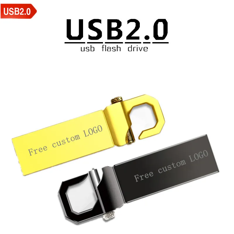 

Flash disk 128gb Waterproof metal pendrive 64gb 32gb 16gb 8gb 4gb usb Memory 2.0 keychain flash disk high speed free custom logo