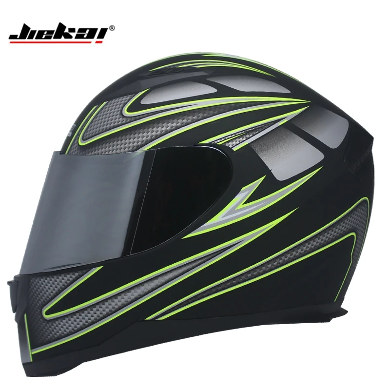 

Casco de moto de cara completa JIEKAI 313 genuino, casco de carreras profesional para hombres y mujeres, casco para motocicleta