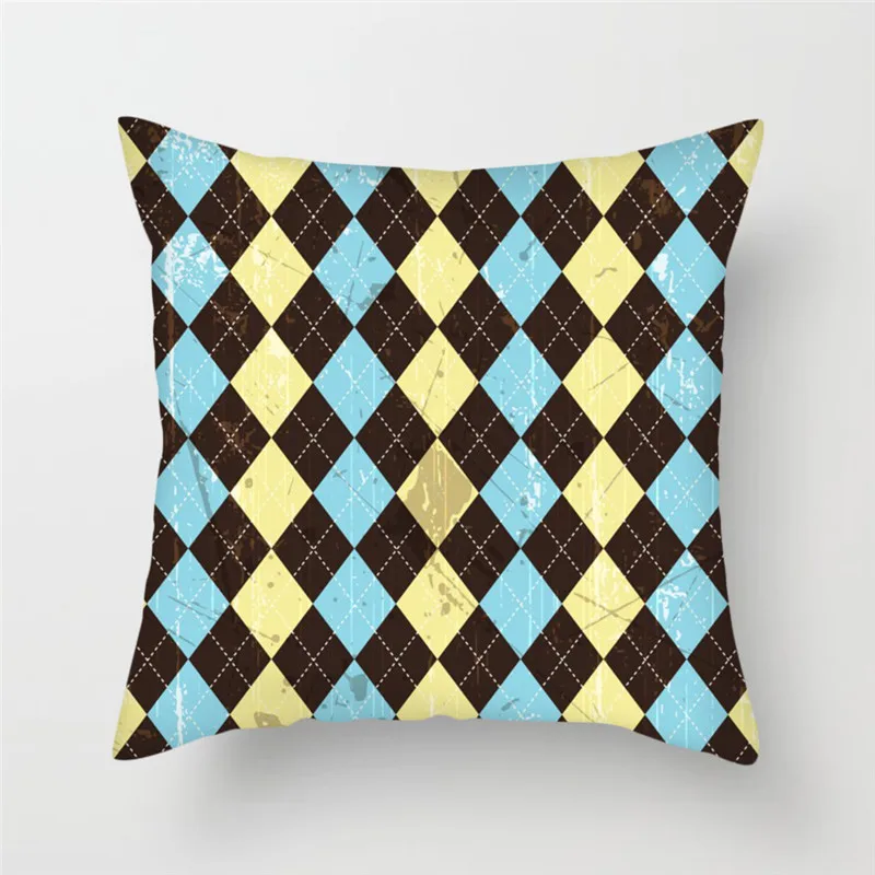 Fuwatacchi Red Yellow Heart Diamond Throw Pillow Cover Multi-color Geometric Cushion for Home Sofa Decor Pillowcases 2019 | Дом и сад