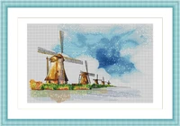 ff mm counted cross stitch kit fan blowing a fan handmade needlework for embroidery 14ct cross stitch windmill
