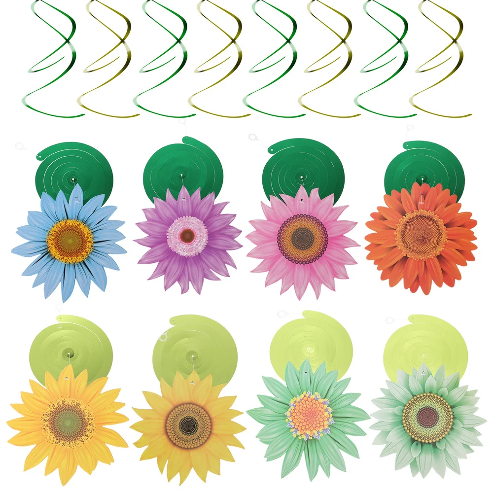 

30pcs Hanging Swirl Decoration Spring Paper Flower Pendant Theme Party Supplies