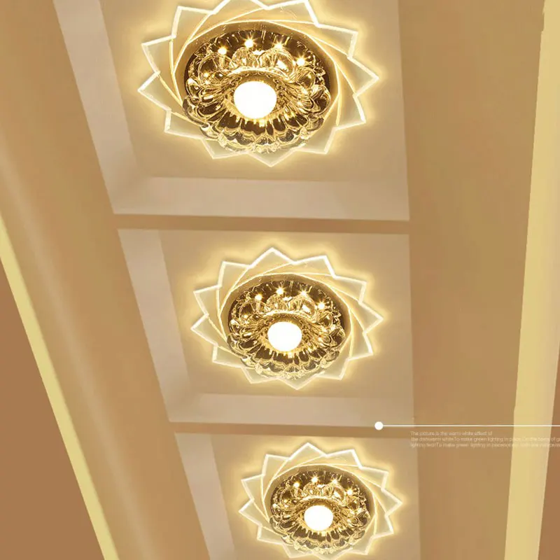 Хрустальный светодиодный цветной светильник Потолочная люстра для гостиной