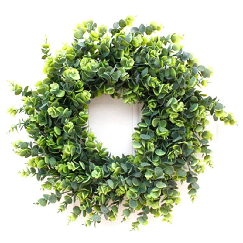 

2 Pcs Soft Eucalyptus Wreath Multicolor Door Ornaments Wall Ornaments Christmas Decoration Autumn Colors & Green