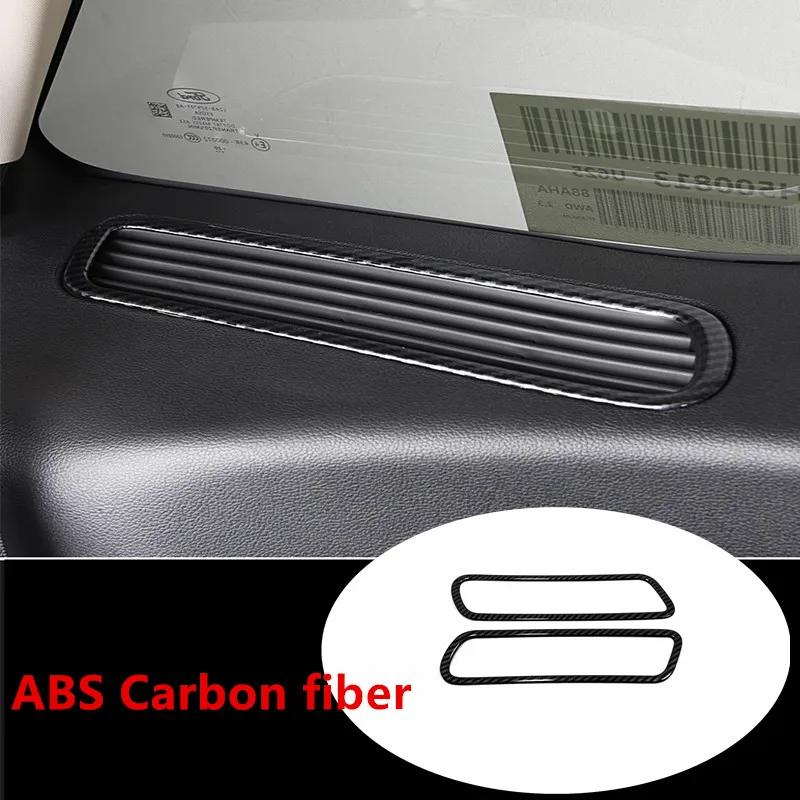 

ABS Carbon fiber For Ford Explorer 2020 2021 Car Third row conditioner Air Outlet decoration Trim Car Styling Accessories 2pcs