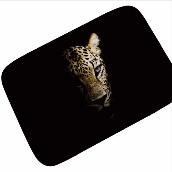 Коврик придверный с леопардовым принтом плотный нескользящий | Дом и сад