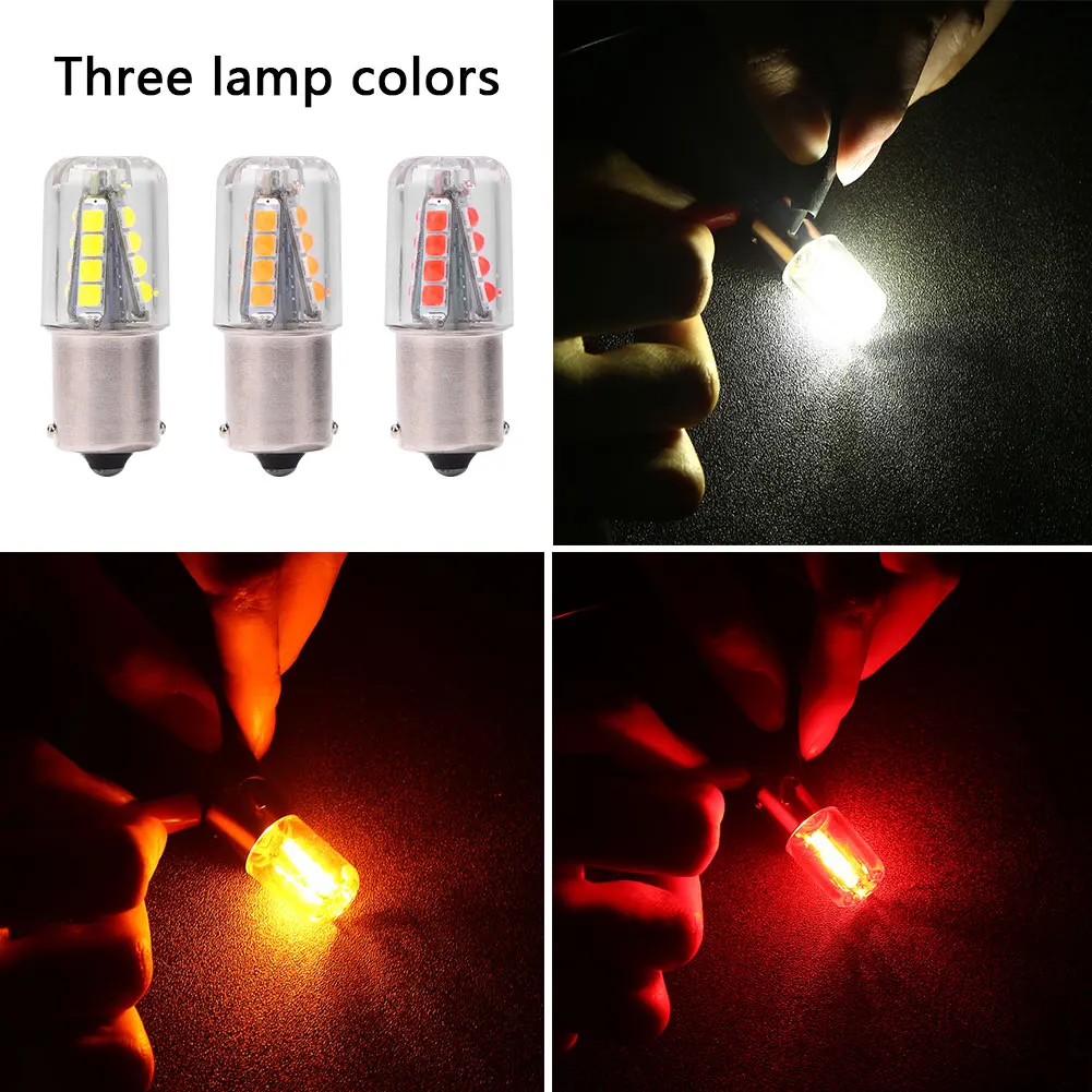 

Car Brake Signal Light LED Bulb Glass 1156 BA15S Bulb 3W for Turn Signal Brake Reverse Light 3W 12-24V Red Yellow White
