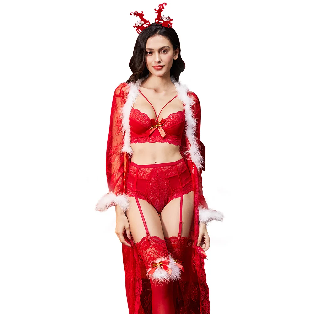 Ningsige сексуальное Прозрачное цветочное кружевное нижнее белье - Цена: 682.55