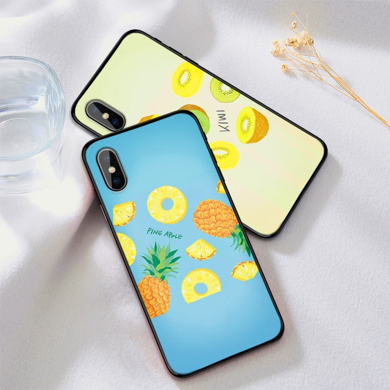 Soft Silicone Phone Case For iPhone XR TPU 5 5SE 6 6S 7 Plus 8Plus XS X Xr Max 9 Coque fruit | Мобильные телефоны и