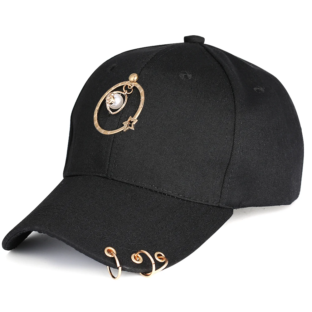 Летняя мужская Кепка с кольцом в стиле хип хоп круглая бейсболка жемчугом
