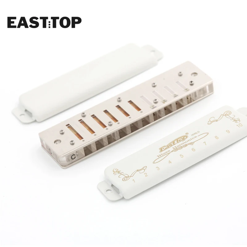 EASTTOP new harp полуклапаны diatonic T008LS Блюз белые цвета чехлы 13 оттенков | Спорт и