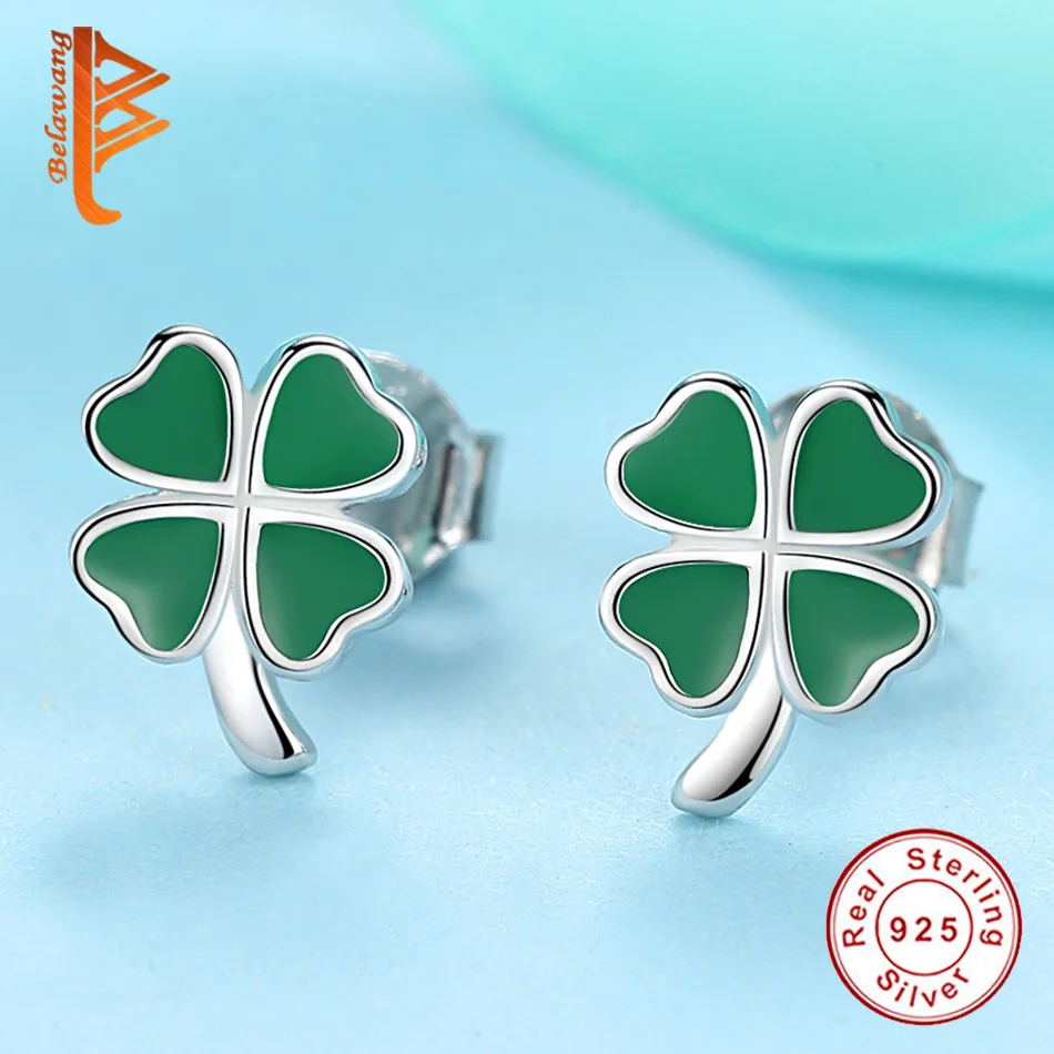 Женские серьги гвоздики из серебра 100% пробы с эмалью|heart stud earrings|fashion earringsstud earrings |